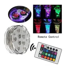 Remote Control 10 LED Multi Colors Submersible Waterproof Fish Tank Pond Swimming Pool Foundtain Decoration Light