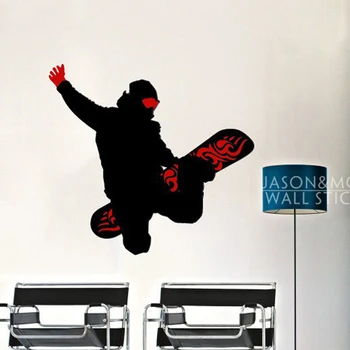 

Winter Men Snowboard Board Skate Sports Wallpaper Wall Sticker Decal Mural Vinyl Art Cool Boys Room 60x65cm Home Decoration Xmas