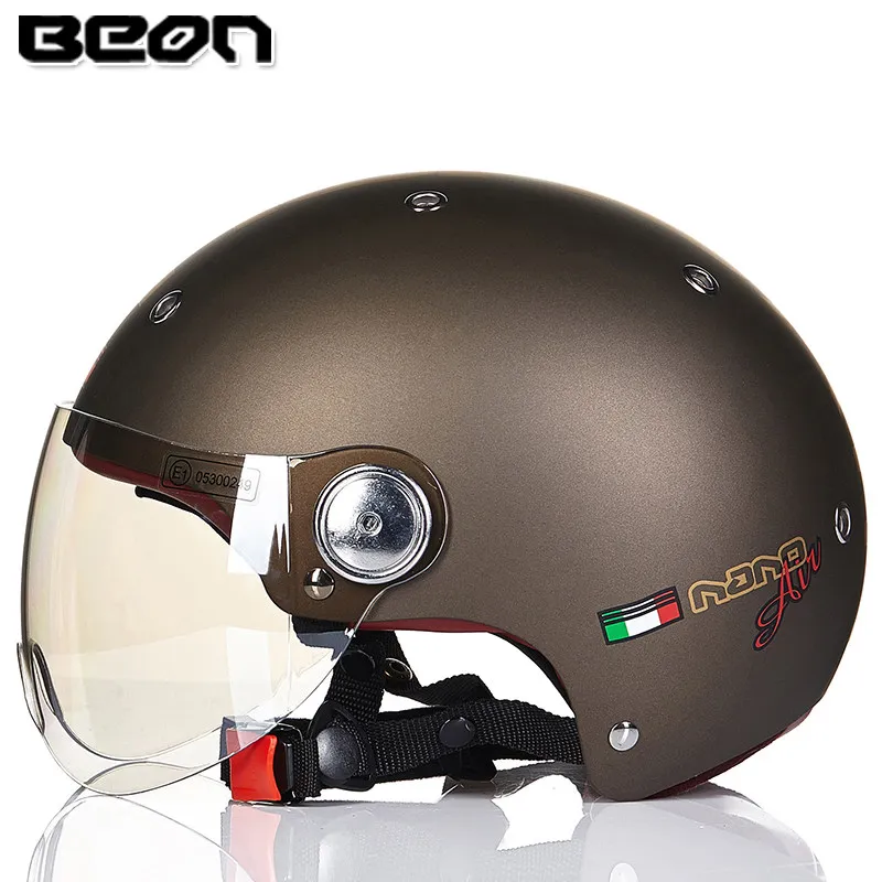 BEON B-103 шлем с открытым лицом E-BIKE moto cascos шлем винтажный скутер capacete moto rbike летний мотоциклетный rcycle шлем - Цвет: 19