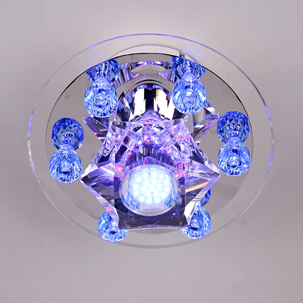 

Flush Mount Crystal LED Spotlight 110V-220V LED Downlight Ceiling Light Lamp for Home Lighting Living Room Ceiling Spotlights