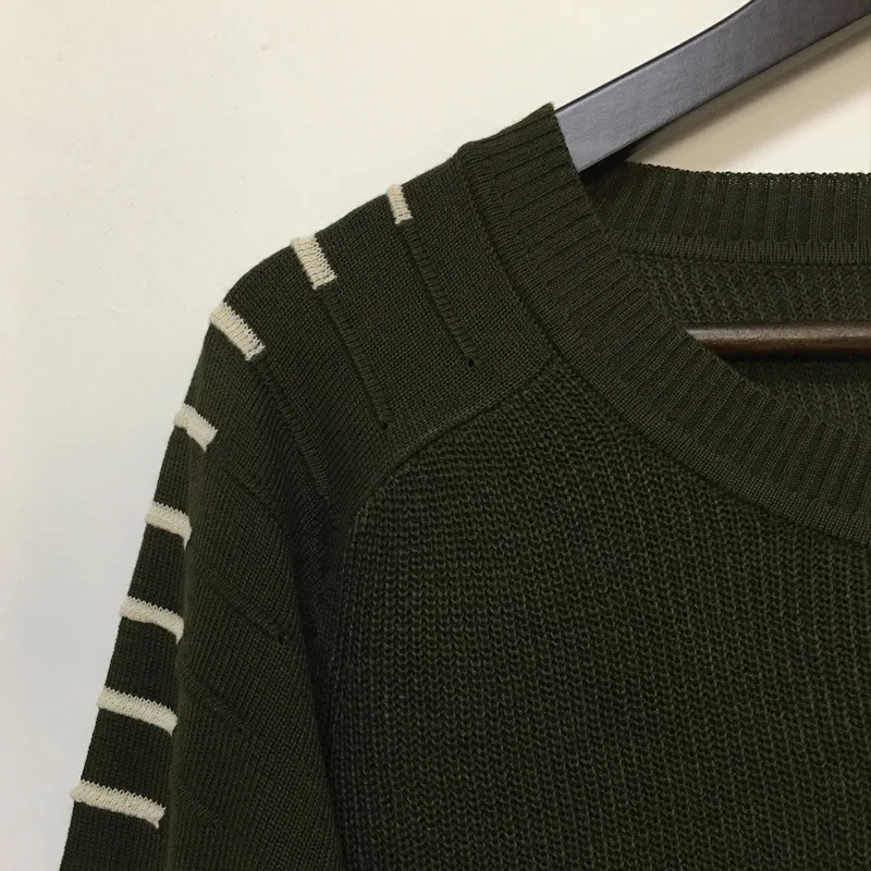 Для мужчин осень круглый воротник лоскутный качество трикотажные бренд мужской свитер Для мужчин 2019 Новое поступление Повседневный