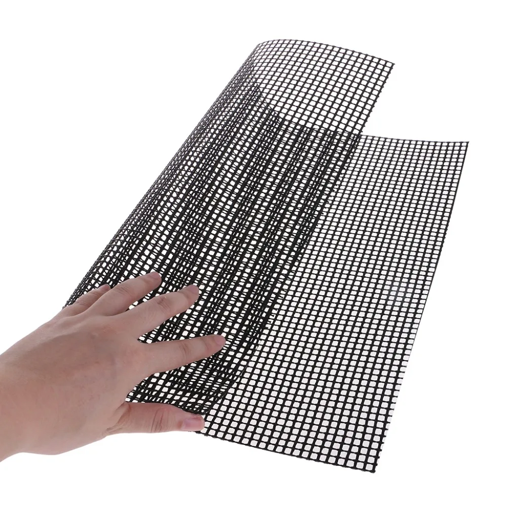 3 Pcs PTFE BBQ Grill Mats Non stick Mesh Pad Heat Resistant Barbecue