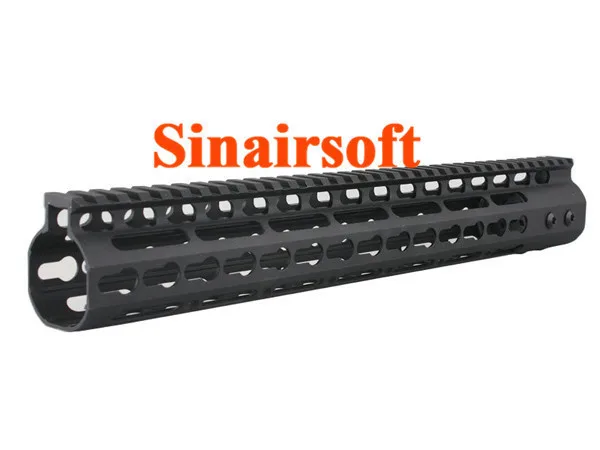 

Free Float 13.5" Handguard One-piece Top Rail System KeyMod High Quality Lightest BK For AR-15 Black