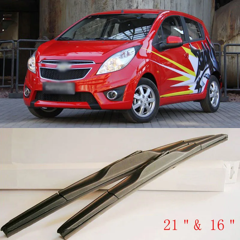 Аэродинамические бескаркасные резиновые стеклоочистители для U Hook Chevrolet Spark 2009