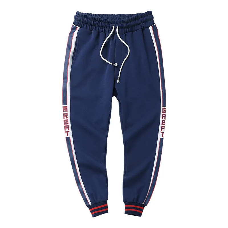 2019 New Year hot men's sports men's jogging sports pants high waist pants letter printing breathable elastic hem movement