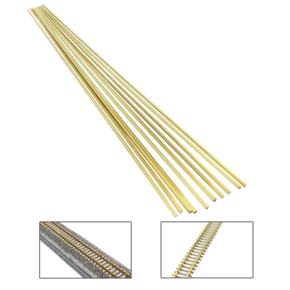 

HP15HO 6pcs 1:87 Model Train Railroad DIY Rail Rod Tracks Bar 50cm HO Scale Model Railway Part Accessories