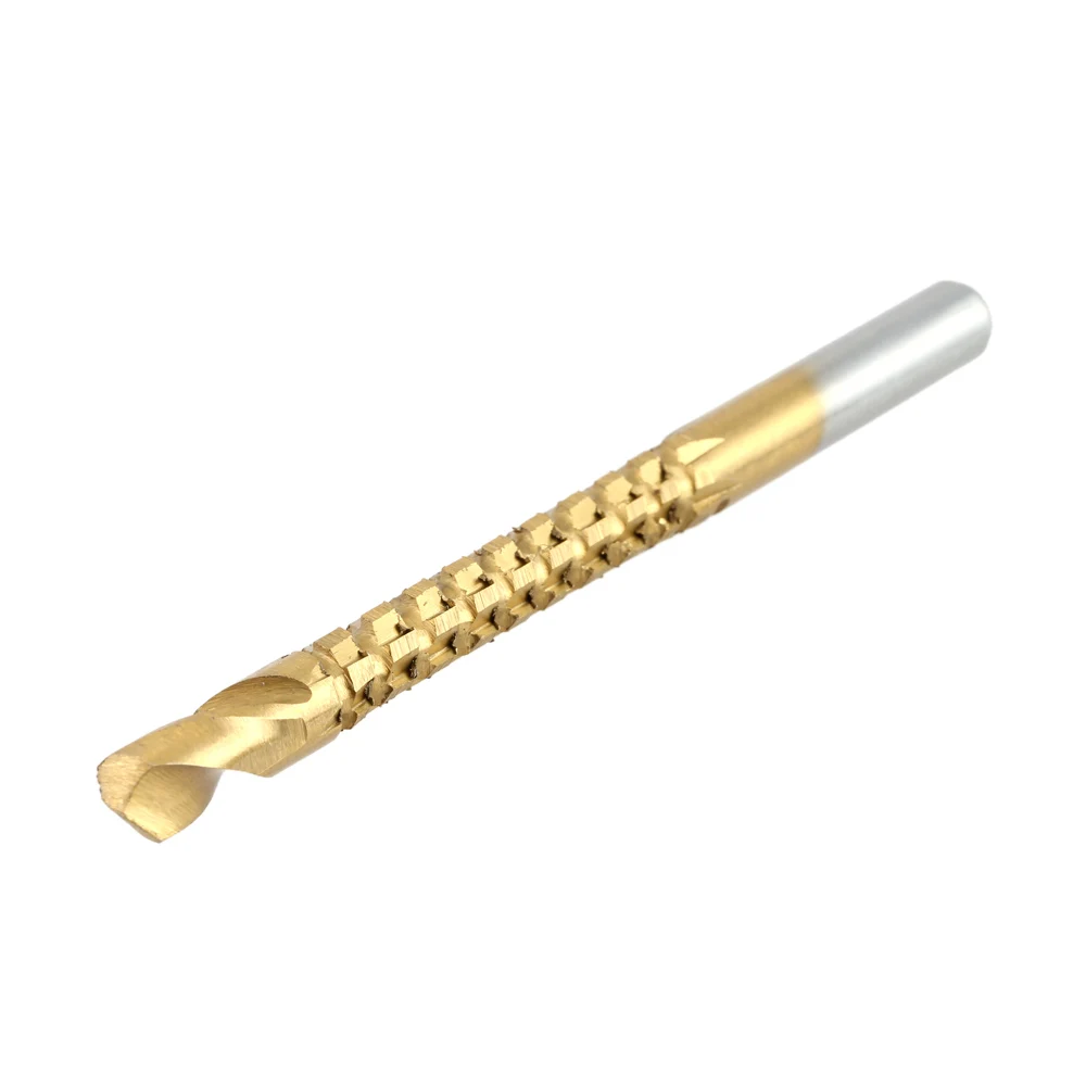 6pcs Titanium Punte Trapano Insieme Taladro Manual Saw Drill Pull Groove Drill Wood Metal Plastic Cutting Hole Sawtooth Bit