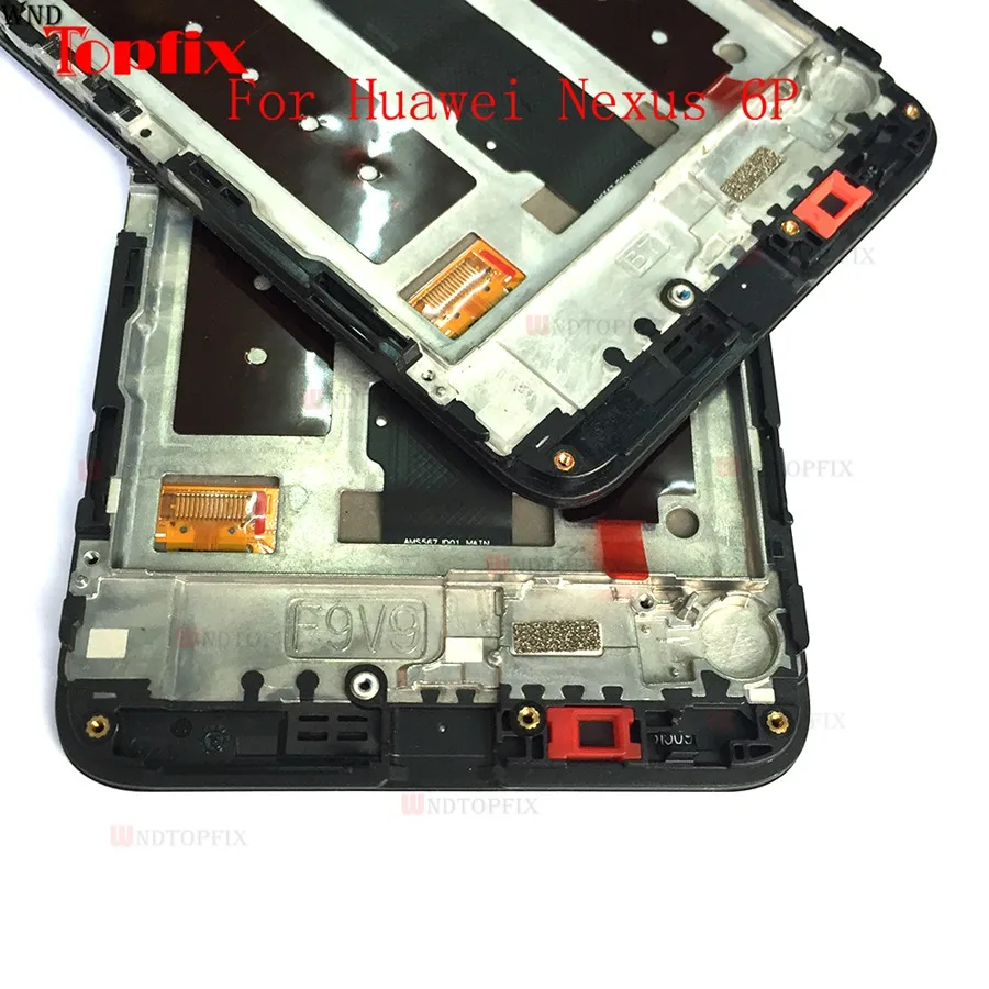 100%Tested Original For Huawei Nexus 6P AMOLED Display Touch Screen With Frame 5.7Inch LCD Assembly Replacement For Nexus 6P    (1)