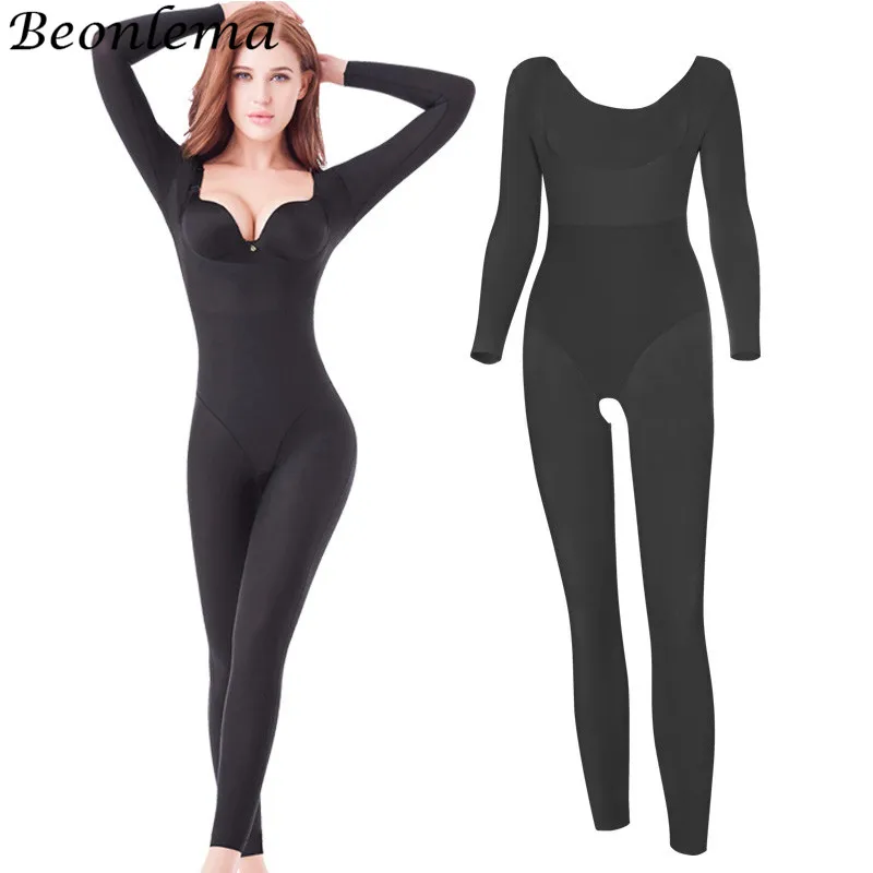 spanx shorts Women Full Body Shapewear Bodysuit Seamless Slimming Long Bodysuit Underwear Tummy Compression Shaper Weight Loss Corrective best shapewear for tummy and waist Shapewear