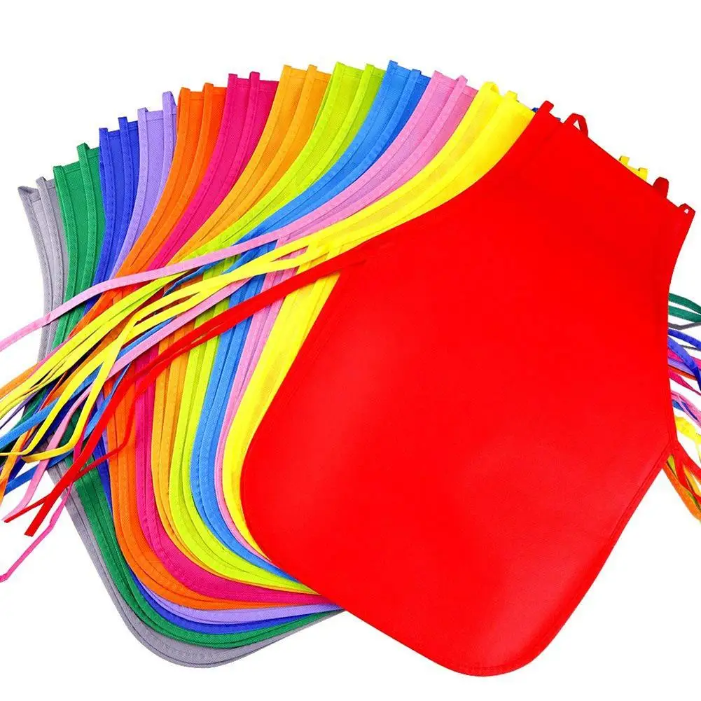 

24Pcs Non-Woven Fabrics Unisex Colorful Kids DIY Painting Crafts Artist Aprons