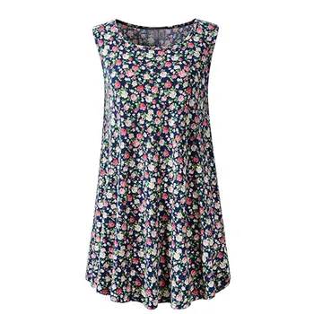 

Womens Tops And Blouses Nice Broadcloth Printed O-Neck Plus Size Vest Tops Shirt Blouse Summer Fashion