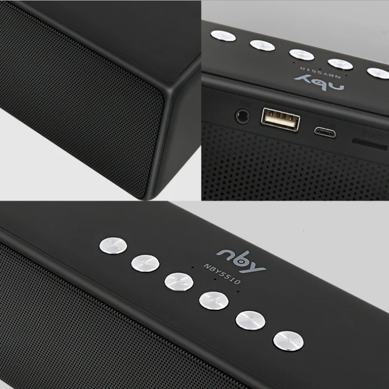 Bluetooth колонка nby 5510 портативный беспроводной сабвуфер водонепроницаемая