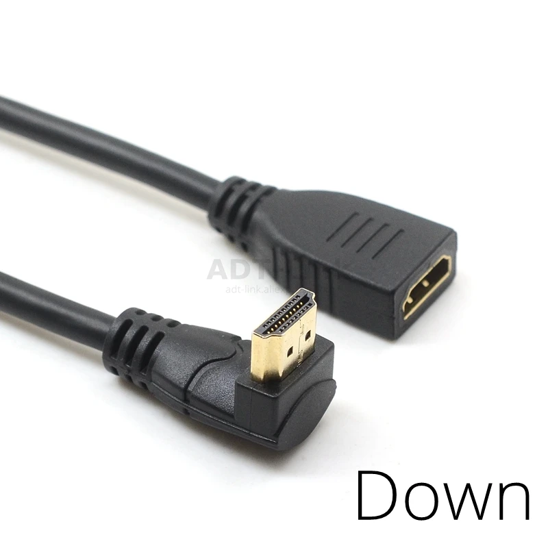 Удлинительный кабель HDMI 2 0 верхний правый левый угловой Папа мама удлинитель 2K * 4K