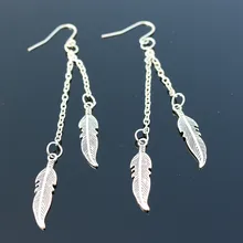 Long Tassel Feather Drop Earrings Fashion Jewelry boucle d’oreille Women Dangle Brincos 2017 Bohemian One Direction NEW Arrival