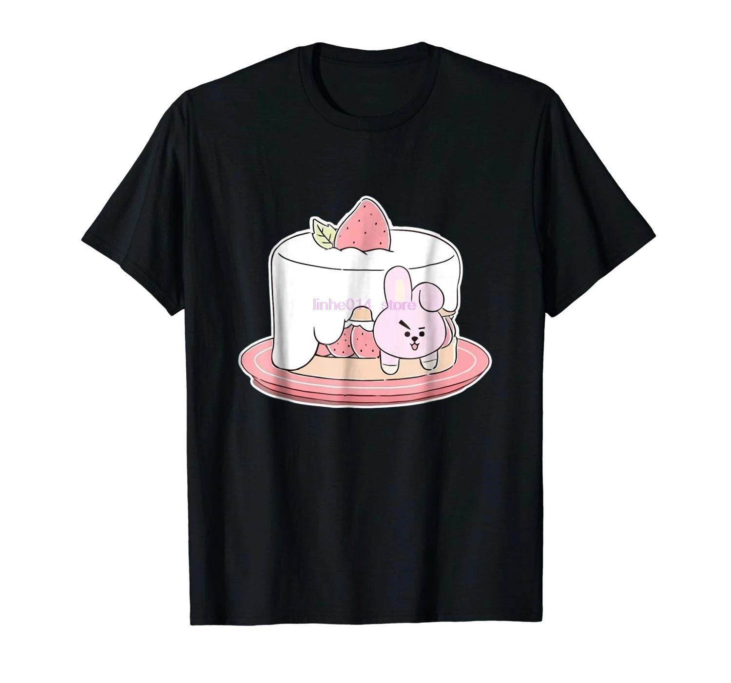 Брендовая мужская Футболка K Pop Корейская поп-музыка модная BT21 COOKY Cake футболка |