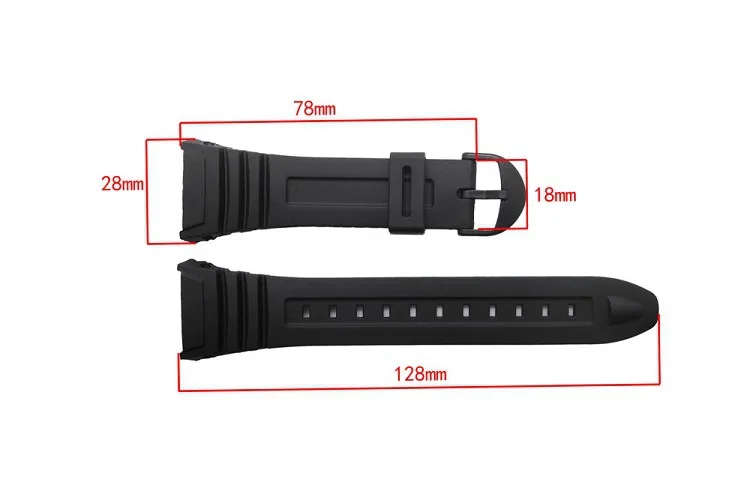 Watchbands Accessories for Casio W-96H Silicone Raplacement Belt Watch Band Strap