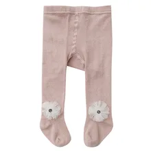 MUQGEW/Новые модные зимние леггинсы для девочек эластичные полосатые трусы с цветочным узором, теплые штаны детские плотные штаны теплые чулки