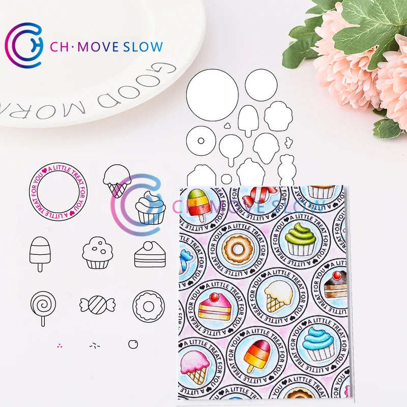 

CH Summer Treats Metal Cutting Dies For Scrapbooking Practice Hands-on DIY Album Decor Card Craft Dies Wedding Decor