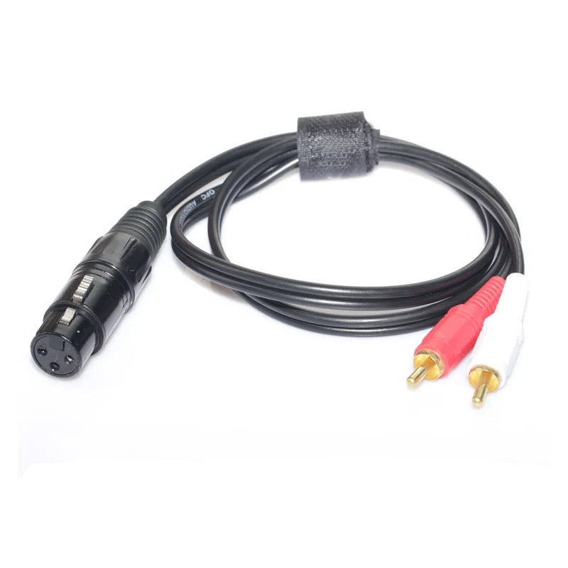 1,5 м/5ft стерео аудиораспределитель патч Y кабель шнур 1 XLR для женщин 2 RCA штекер