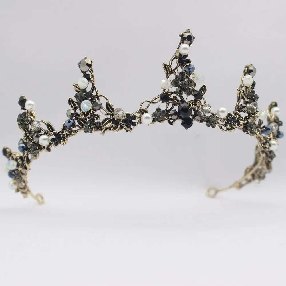 

Vintage Crystal Bridal Tiara Crown Headbands Bride Princess Crown For Women/Girl Prom Headpiece Wedding Hair Jewelry Accessories