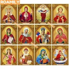 ROAMILY, алмазная вышивка иконы, 30x40 см,специальные сверла, 5D икона алмазная мозаика, алмазная-вышевка