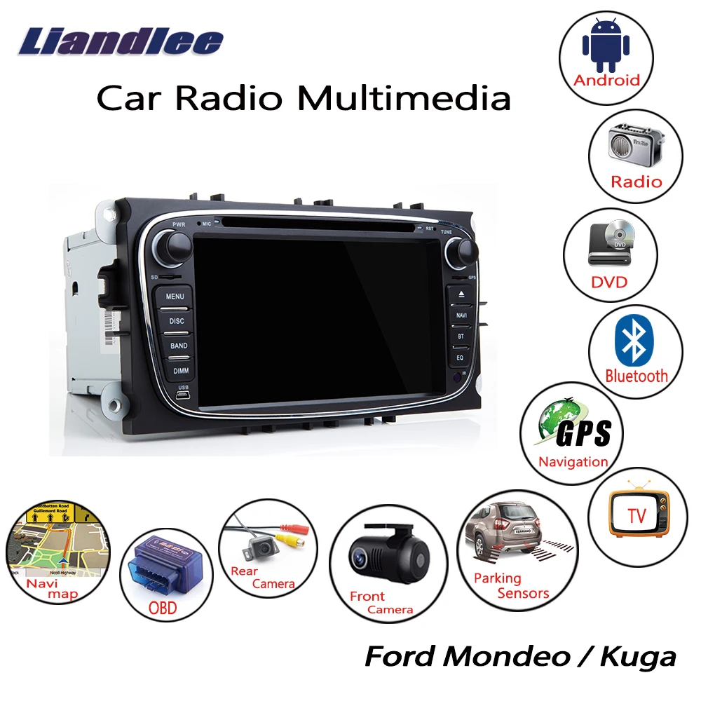 Clearance Liandlee For Ford For Mondeo / Kuga 2007~2012 Android Car Radio CD DVD Player GPS Navi Navigation Maps Camera OBD TV Screen BT 10