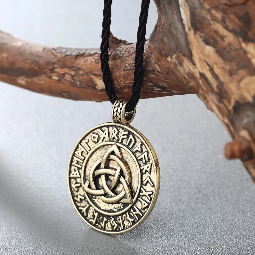 Nodio ожерелье с кулоном викинга Рунический амулет Викинг тринитарная троица трикета узел Шарм панк ожерелье в славянском стиле ювелирные изделия