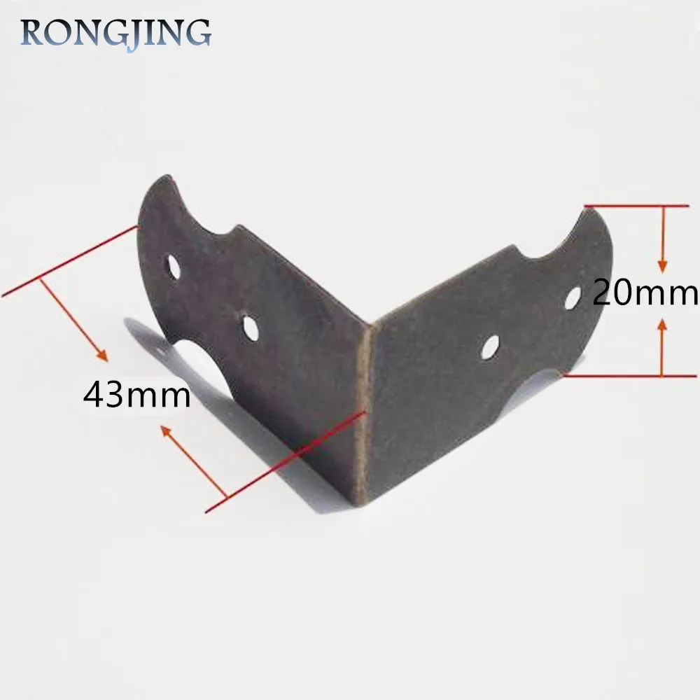 10pcs Furniture Hardware Iron Corner Bracket For Wooden Box