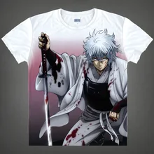 Gintama T shirts kawaii Japanese Anime t shirt Manga Shirt Cute Cartoon Silver Soul Gin Tama