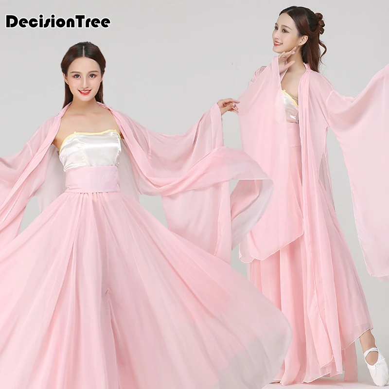 

2019 summer Dance Costumes Woman Long Sleeves Chinese Classical Dance Costume Girl Hanfu Princess Dress Ancient Fairy Cosplay