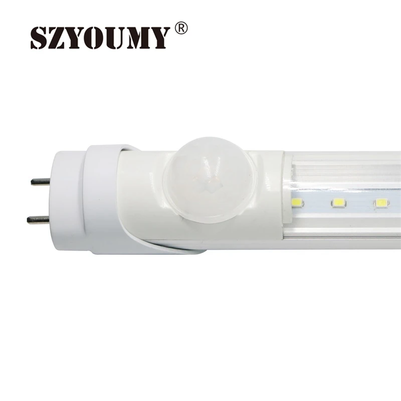 

SZYOUMY AC85-265V 18W 1200mm T8 LED PIR Sensor Tube Light 4ft Led Bulb SMD2835 Warm & Cool White Free Shipping