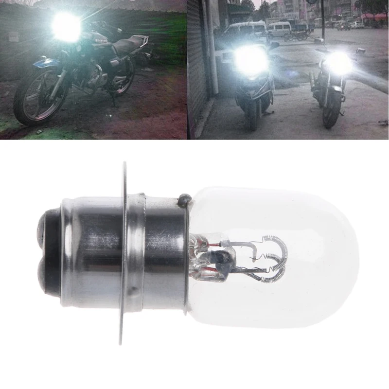 

1Pc T19 P15D-25-1 DC 12V 35W White Motorcycle Headlight Lighting Double Filament Bulb For Motorcycle accessories