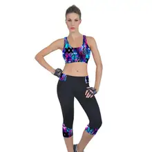 Для женщин с высокой талией, для фитнеса Для Йоги Обрезанные, с принтом, стрейч леггинсы семь точек занятия в тренажёрном зале Бег Фитнес Йога женские колготы, JUN15