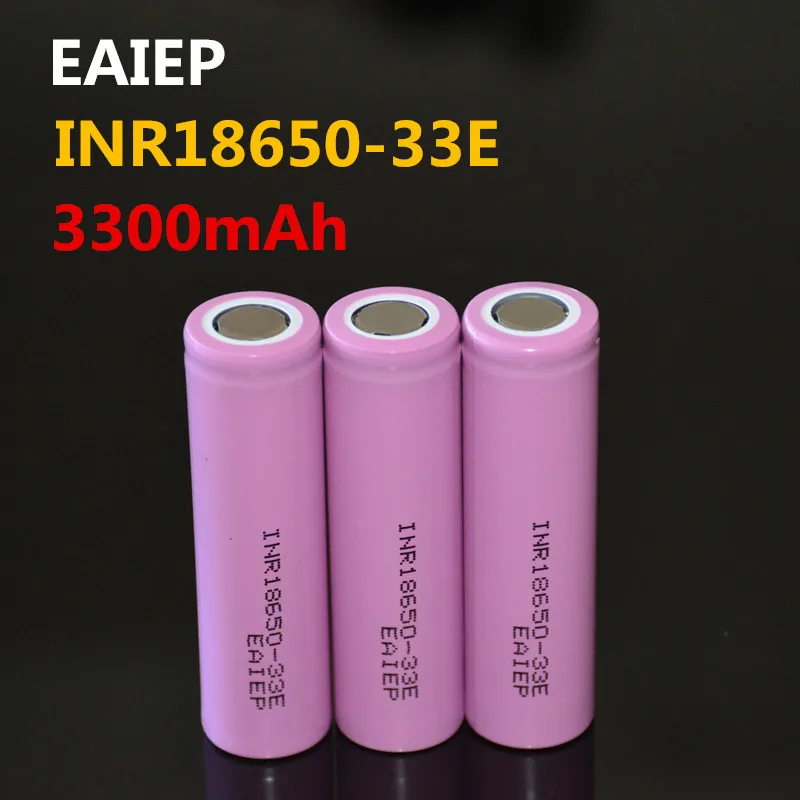 3 шт. EAIEP 100% оригинальная модель 18650 3300 мАч литий-ионная аккумуляторная батарея