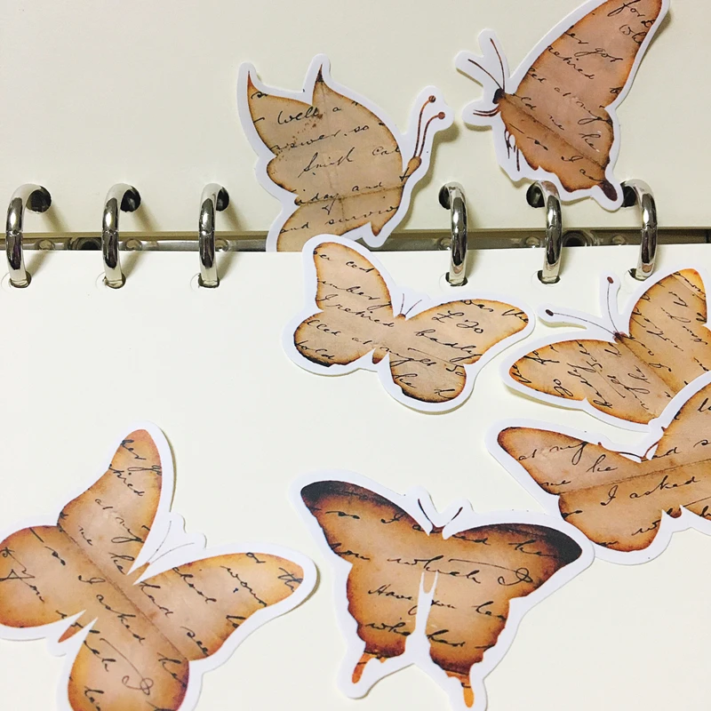 

12PCS Vintage Wind Butterfly Series Stickers DIY Scrapbooking Album journal Diary Happy Planner Week Decoration Stickers