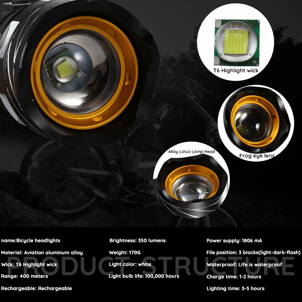 Discount 16000LM T6 USB Rear Light Adjustable Bicycle Light 3000mAh Rechargeable Battery Zoom Front Bike Headlight Lamp with Taillight 1 Discount 16000LM T6 USB Rear Light Adjustable Bicycle Light 3000mAh Rechargeable Battery Zoom Front Bike Headlight Lamp with Taillight 1