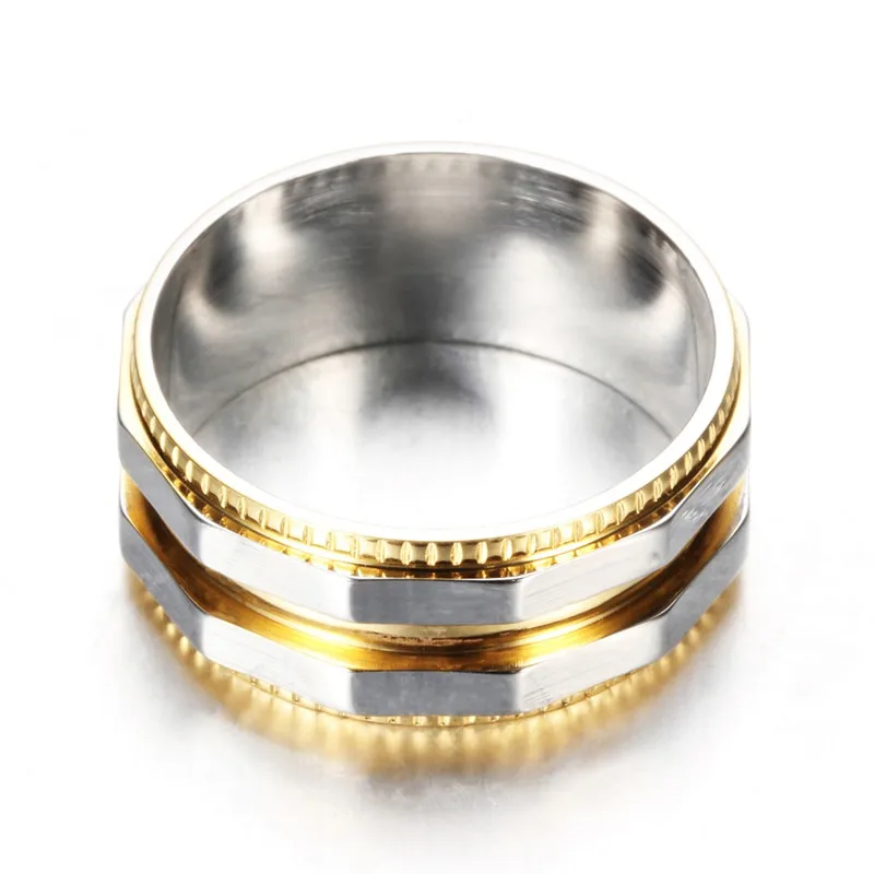 LETAPI, Крутое мужское кольцо в стиле панк из титановой стали, мужское кольцо черного и золотого цвета, мужское кольцо в стиле панк, вечерние ювелирные изделия, Прямая поставка