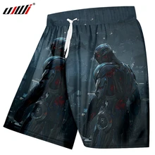 UJWI Человек Лидер продаж супер герой пляжные шорты 3D печатных Мстители шорты Мужская спандекс одежда