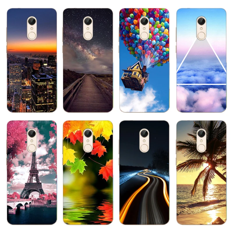 

Silicon Case for 5.99 Inch Xiaomi Redmi 5 Plus Case Back Cover Redmi 5 Landsape Patterned Hongmi 5 Redmi 5 Case Couqe Fundas