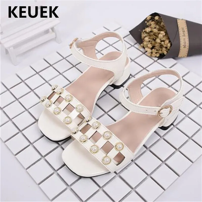 

New Summer Princess Shoes Girls Sandals Baby Open Toe Gladiator Sandals Children High-heeled Fashion Kids Shoes Toddler 02C