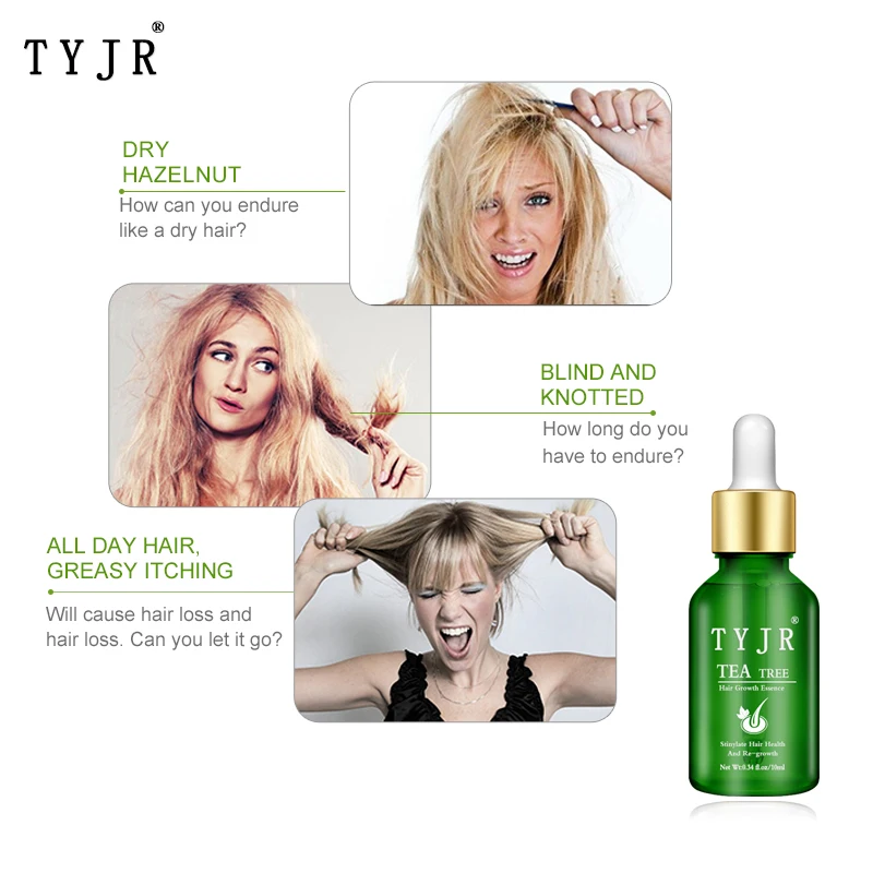 

Tea Tree Nourishing Hair Care Essential Oil Anti-Alopecia Hair Growth Essence Natural Pure Essential Oil Dense Hair Growth TSLM2