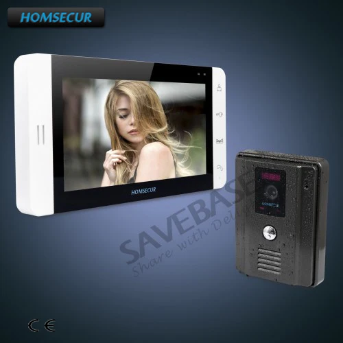 

HOMSECUR 7" Video&Audio Smart Doorbell+Touch Button Monitor for Apartment 1C1M TM703-W+TC011-B