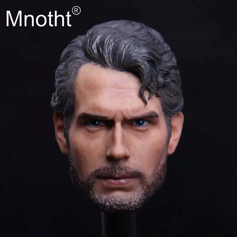 

Mnotht 1:6 Scale Man of Steel Henry Carville Head Sculpt Model Toys Decadent Edition Male Soldier Head Carving Hobbies Gift m3