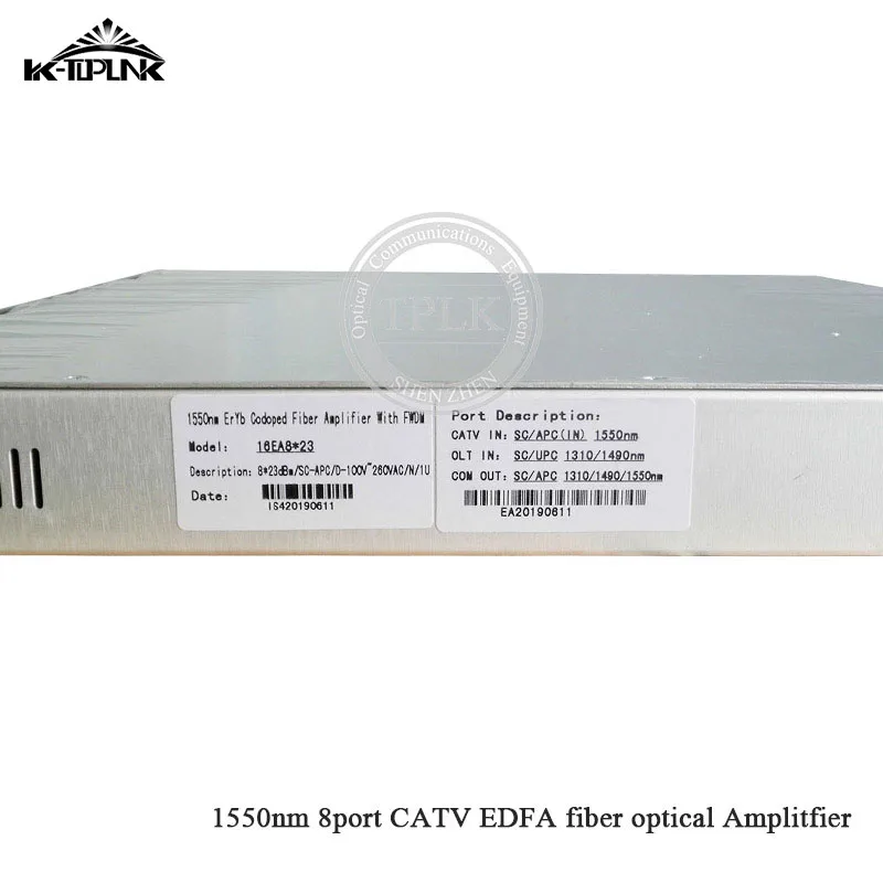 CATV EDFA Волоконно-оптический усилитель 1310/1490/1550 WDM 1550nm 1U/80 W 8port* 18dbm sc/apc, sc/upc оптический адаптер высокой мощности волоконно-оптический усилитель