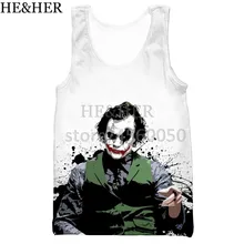 Фильм Джокер 3D с принтами на бретелях для мужчин модные летние на бретелях выработать мужские женские Топы Холтер на бретелях