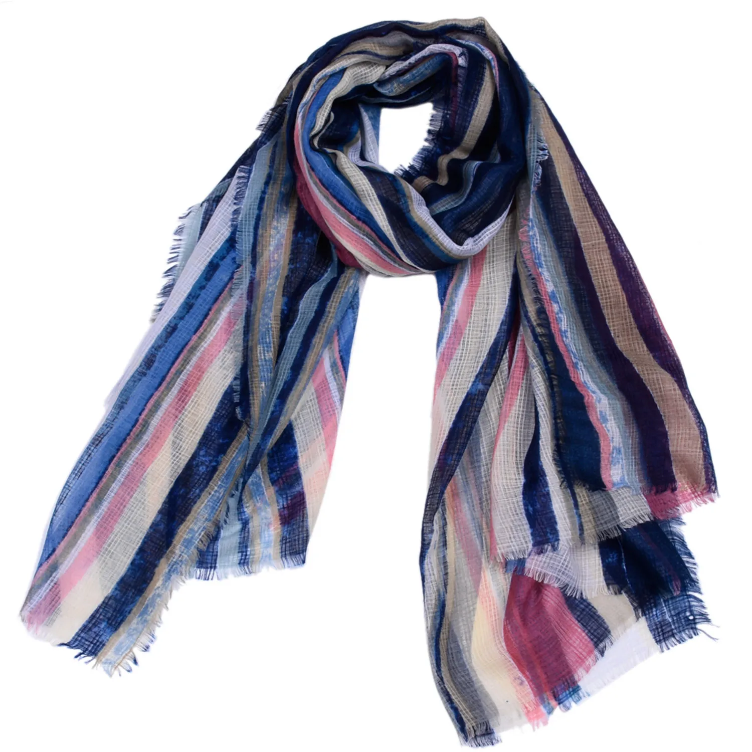 Spring Designer Scarf Lady Striped Cotton Scarf female & male brand
