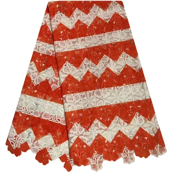 

2018 Hot Selling Embroidery Lace Fabrics Cotton Cord French Lace Fabric Guipure Nigeria African Lace For Wedding Dress 866B