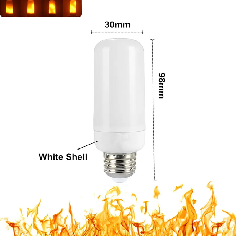 B22 E27 E26 E14 E12 светодиодный светильник 85-265 в, светодиодный светильник с эффектом пламени, имитирующий мерцание, декоративный светодиодный светильник 3 Вт 5 Вт 7 Вт 9 Вт - Испускаемый цвет: 5W Small