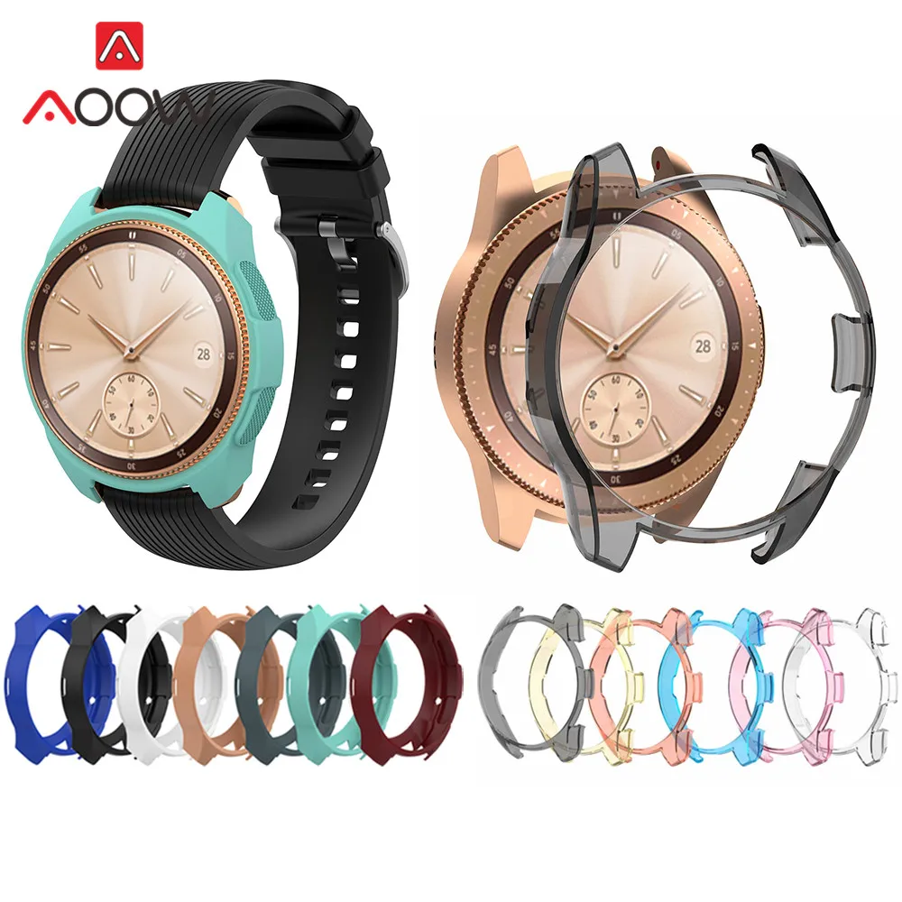 

Soft Silicone Transparent Protective Case for Samsung Galaxy Watch 42mm SM-R810 Protector Cover Shell Full Protection Band