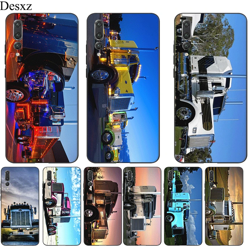 Silicone Mobile Phone Case For Huawei Y5 Y6 Y7 Y9 Prime Mate 10 20 Pro Nova 2i 3i 2 3 4 Lite Cover Peterbilt Trucks | Мобильные
